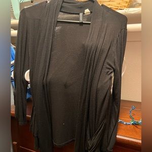 Black cardigan quarter sleeve